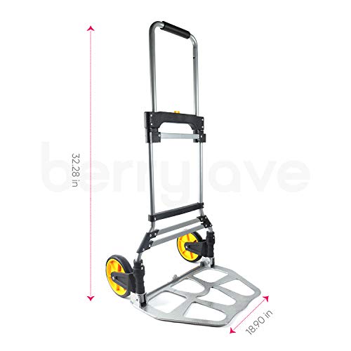 image for Berry Ave Foldable Hand Cart – Easy Folding Hand Truck – Aluminum 
