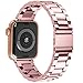 Fullmosa Compatible Apple Watch Band 38mm 40mm 42mm 44mm, Stainless Steel Metal for Apple Watch Series 5 4 3 2 1 Bands, 38mm 40mm Rose Gold