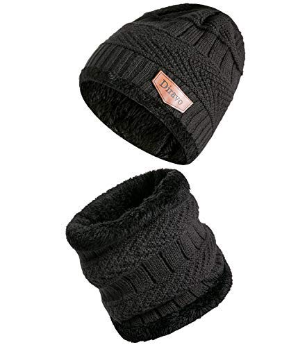 2 Pieces Beanie Hat Winter Scarf Set Pom Pom Knit Skull Cap Cuff Beanie and Circle Scarf for Women 2 Pieces Beanie Hat Winter Scarf Set Pom Pom Knit Skull Cap Cuff Beanie and Circle Scarf for Women