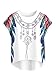 Milumia Women's Boho Print Batwing Sleeve Top High Low Chiffon Blouse