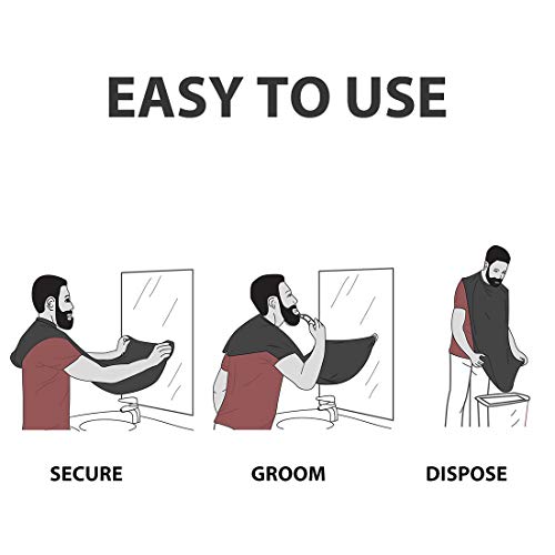 3 Beard+Apron+Bib+Clippings+Adjustable