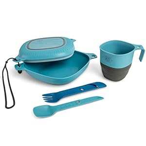 UCO 6-Piece Camping Mess Kit with Bowl, Plate, Camp Cup, and Switch Spork Utensil Set