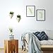 California Home Goods Modern Hanging Planter Pots (2-Pack), Small Decorative Wall Planters for Cactus Decor & Hanging Plants, Wall Hanging Ceramic Planter with Brass Wire Frame, White Plant Decor