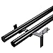 vidsel Double Curtain Rod Brackets,No Drill Adjustable Curtain Rod Holders Tap Right Into Window Frame for Bedroom Decoration 2 Set (2R+2L)