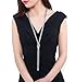 VUJANTIRY Women's Long Necklace Lariat Tassel Pendant Necklace Knot Y Sweater Necklace Strands (Silver)