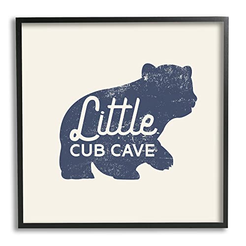 Stupell Industries Little Cub Cave Animal Framed Wall Art, Design by Lil' Rue