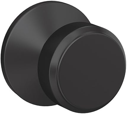 SCHLAGECustom FC21 BWE 622 KIN Bowery Knob with Kinsler Trim Hall-Closet and Bed-Bath Lock, Matte Black