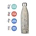 MIRA Vacuum Insulated Travel Water Bottle | Leak-proof Double Walled Stainless Steel Cola Shape Sports Water Bottle | No Sweating, Keeps Your Drink Hot & Cold | 25 Oz (750 ml) (Gray Orange Granite)