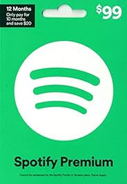 Spotify Annual Gift Card $99