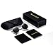 Menton Ezil Round Vintage Mirror Lenses UV protection Polarized unisex Small Hippie Syle Sunglasses for Men With Black Silver Metal Frame Black Lens ME8124