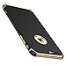 Chengming Compatible with iPhone 7 Plus/iPhone 8 Plus 3 in 1 Anti-Scratch Anti-Fingerprint Shockproof Electroplate Frame Strong Magnetic Adsorption with Non Slip Coated Case(5.5 inch)(Black)