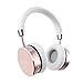 Satechi Aluminum Bluetooth Wireless Headphones with Enhanced Bass 3.5mm Audio-Out Jack - Compatible with iPhone 12 Pro Max/12 Pro/12 Mini/ 12, 2020 iPad Pro, 2020 iPad Air (Rose Gold)
