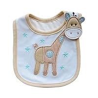 Swovo Organic Cotton Baby Bibs, Waterproof Infant Feeding Bibs Breathable Bibs for Unisex Newborn Teething,Drooling(Cute Giraffe)