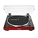 Audio-Technica AT-LP60XBT Bluetooth Fully Automatic Turntable (Red) with Samson Bluetooth Monitors Pair and Knox Gear Vinyl Brush Bundle (3 Items)thumb 1