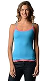 STANZINO WOMEN'S Basic Stretch One Size Spaghetti Strap Plain LONG Tank Top Cam