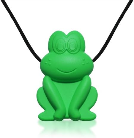 Siliconies Froggy Pendant - Silicone Necklace (Teething/Nursing/Sensory) (Green)