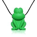 Siliconies Froggy Pendant - Silicone Necklace (Teething/Nursing/Sensory) (Green)