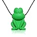Siliconies Froggy Pendant - Silicone Necklace (Teething/Nursing/Sensory) (Green)