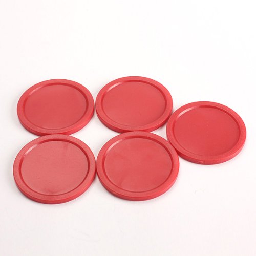 Pack of 5 Red 2-inch Mini Air Hockey Table Pucks - Thumbnail 3
