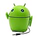 GOGroove Android Collectible Smartphone Speaker with LED Battery-Indicating Eyes , Integrated 3.5mm Auxillary Cable and High-Quality Full-Range Sound - Works with Samsung Galaxy S6 / S6 Edge , LG G3 , Motorola Moto X , Google Nexus 6 , HTC One M9 and Many More Android Smartphones *Includes Bonus Cleaning Cloth