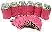 TahoeBay Blank Beer Can Coolers, Plain Bulk Collapsible Soda Cover Coolies, DIY Personalized Sublimation Sleeves for Weddings, Bachelorette Parties, Funny HTV Party Favors (Hot Pink, 12)