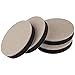 Super Sliders 3-1/2 Inch Round Felt Furniture Sliders for Hardwood Move Items Easily While Protecting Flooring from Scratches, 4 Pacl, Linen (4713495K)