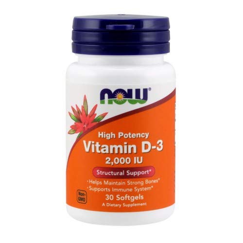 NOW FOODS – HIGH POTENCY VITAMIN D-3 STRUCTURAL SUPPORT 2000 IU – 240 SOFTGELS ( MULTI-PACK)