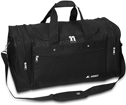 Everest Luggage Sports Travel Gear Bag (Large, Black / Black)