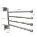 XVL SUS 304 Stainless Steel Swing Out Towel Bar 4-Bar Folding Arm Swivel Hanger Bathroom Storage Organizer Wall Mount Brushed G212