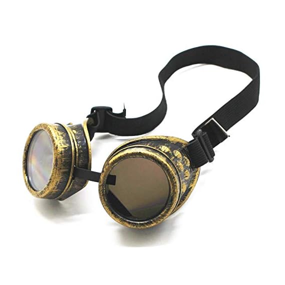 New-Sell-Vintage-Steampunk-Goggles-Glasses-Welding-Cyber-Punk-GothicBronze