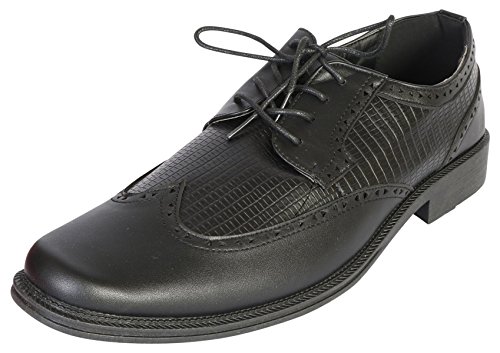 Samuel Joseph Mens Classic Oxford Wingtip Dress Shoe, Black, Size 8 D(M) US'