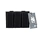 OneTigris Triple Pistol Mag Pouch DD19 with Front Loop Panel for Glock M1911 92F Magazines 40mm Grenade (Triple-Stack, Black)