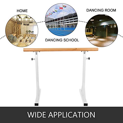 Popsport Ballet Bar Portable 5FT Adjustable Barre Stretch Dance Bar Ballet Barre for Dancing Stretching（5FT White） - Thumbnail 6
