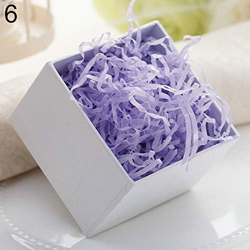 jiyoujianzhuzhuangshigongchengyouxiangongsi 50g Crinkle Cut Shredded Paper Silk Wedding Candy Box Packaging Filler Gift - Purple