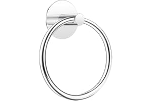 No Drilling 3M Self Adhesive Towel Ring with Extra Strong Nail-Free Glue, Stainless Steel Towel Holder, Bathroom and Kitchen 