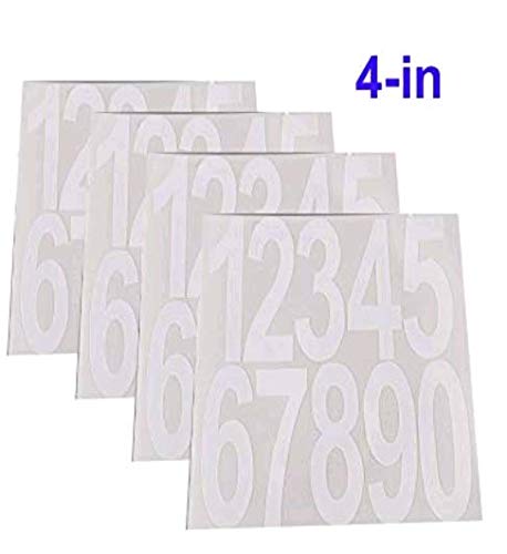 Premium Vinyl Number Stickers - 4" Self Adhensive and Waterproof Vinyl Decal - Spaced for Mailbox,Wall,Window,Address Numbers - Thumbnail 2