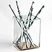 MaxGear Pen Holder for Desk Premium Acrylic Pencil Holder Pen Cup Makeup Brush Holder Desk Accessories & Workspace Organizers for Home School & Office, Clear