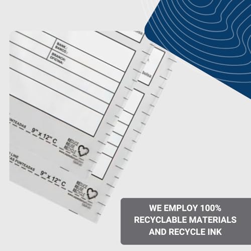 Uspacksmart Opaque Plastic Deposit Bags 9x12 Secure Bank