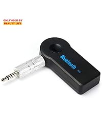 Kit universal para automóvil con transmisor Bluetooth Manos libres de 3,5 mm Transmisión de automóviles A2DP Inalámbrico AUX Adaptador de receptor de música con micrófono para iPhone iOS Teléfonos celulares Android