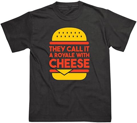 Postees Royale with Cheese Inspired by Pulp Fiction T-Shirt Black
