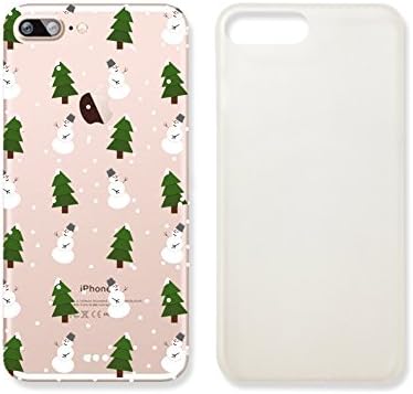 Snowman Pattern Merry Christmas Clear Transparent Plastic Phone Case for iphone 7_SUPERTRAMPshop (iphone 7)