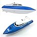 SZJJX RC Boat Remote Control Racing Boat High Speed Electric 4 Channels for Pools, Lakes and Outdoor Adventure JX802 Blue (Blue)