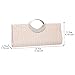 Jubileens Luxury Rhinestone Satin Pleated Evening Wedding Party Clutch Purse Wallet Handbag (Champagne)