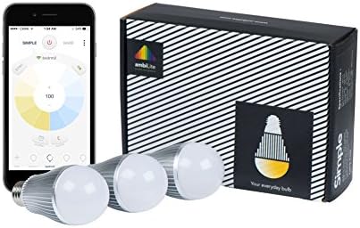 Simple 9W 3 pack (3 LED bulbs): 9W Smart LED Light bulbs, wifi, warm to cool white color, ambiance lighting, dimmable, mood lighting