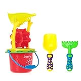 Beach Toys KAWO Fun Sand toys in Mesh Bag , Bucket, Tools, Shovel, Rake,Easy Carry and Store More Fun for Boys, Girls & Toddlers