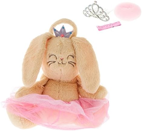 Ballerina Princess Bunny Plush Backpack and Tiara with Donut Bun for Toddler ideas for Dance Recital Gift