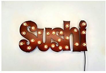 Sushi Marquee lighted sign made out of metal