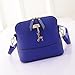 Outtop Women Messenger Bags Vintage Small Shell Leather Handbag Casual Bag (Blue)