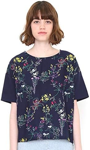 Amazon グラニフ Graniph レディース ラウンドネッ5分袖tシャツ マーカーウィーズ 0ネイビー Ladies F Tシャツ カットソー 通販