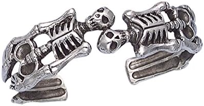Sterling Silver Double Skeleton's Cuff Bracelet